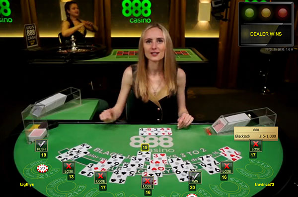 888 Casino Live Dealer Blackjack