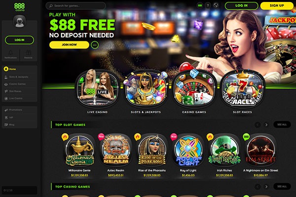 888 Casino Canada homepage