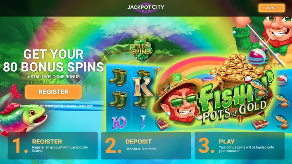 jackpot city 80 free spins