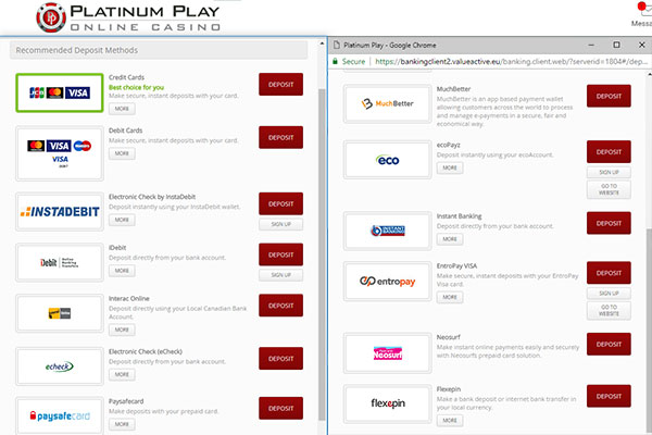 Platinum Play CAD deposits