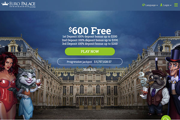 Europalace casino home page