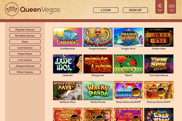 queen vegas casino games