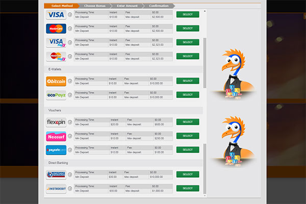 Emu Casino CAD banking options