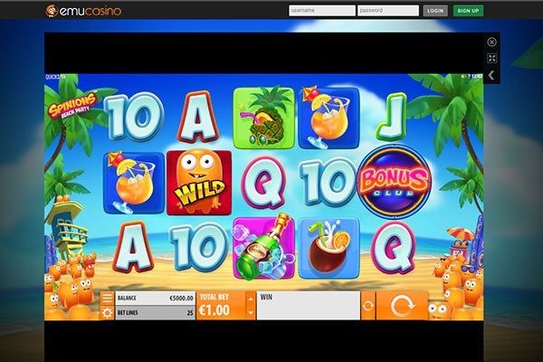 Emu Casino Spinions slot game