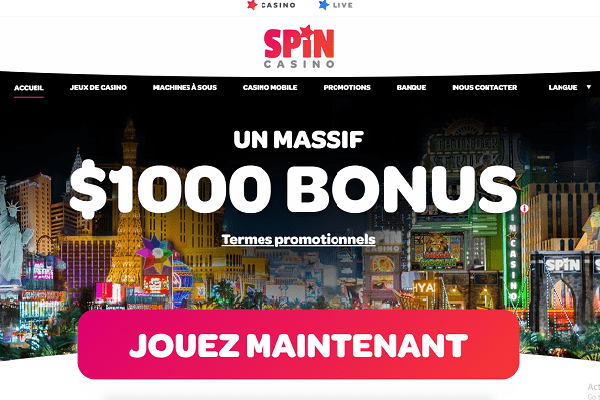 Spin Casino Canada français