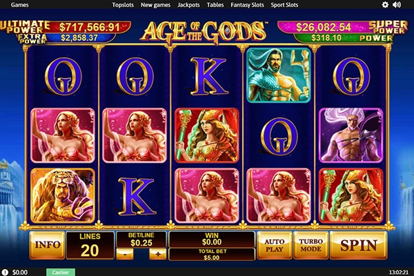 Age of Gods slot game screenshot