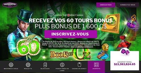 Jackpot City Casino 60 tours gratuits