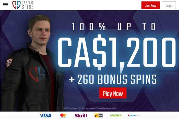 captain spins casino home Canada