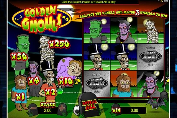 golden ghouls scratch cards