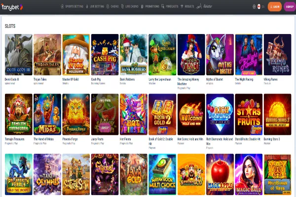 tonybet casino slots